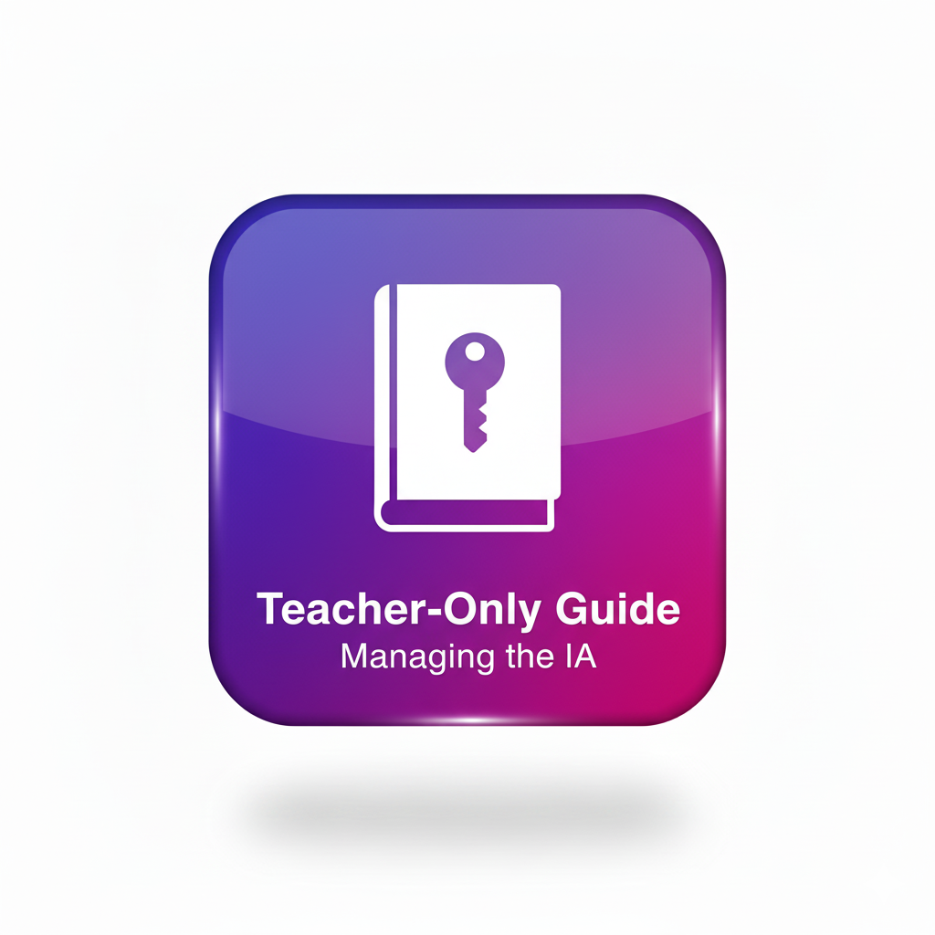 Teacher-Only Guide: Managing the IA