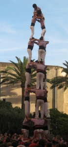 Castellers in the air