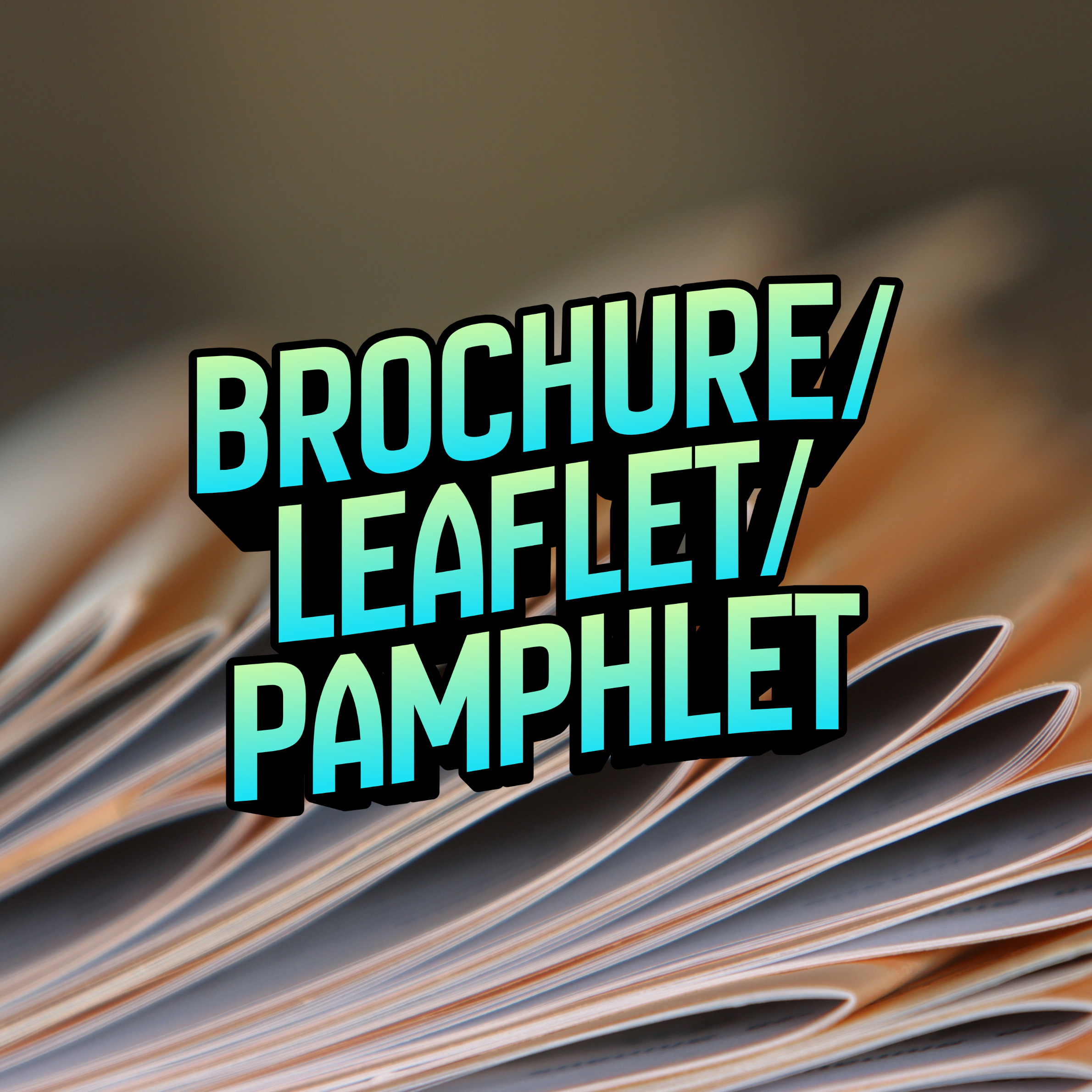 Brochure, leaflet practice