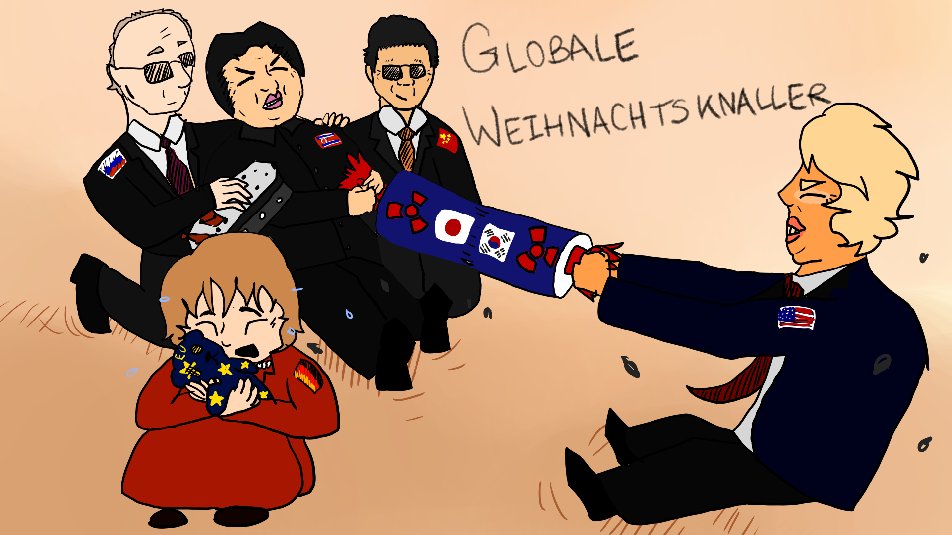 Karikatur: Globale Weihnachtsknaller