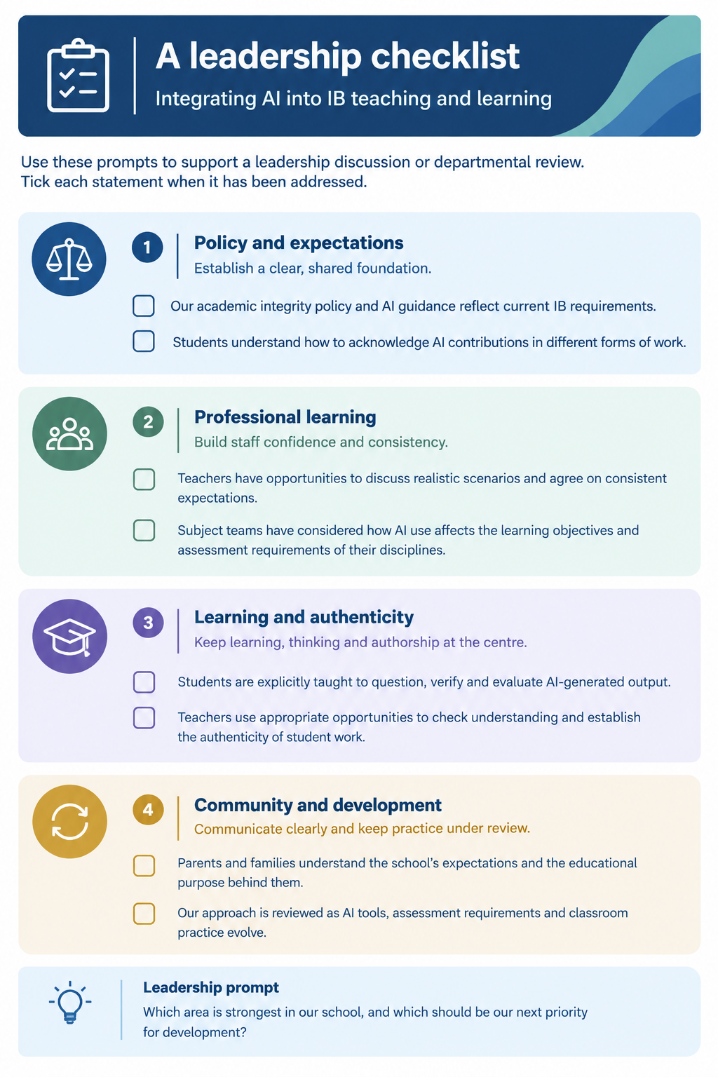 Integrating AI into IB teaching and learning: a guide for Heads and Coordinators