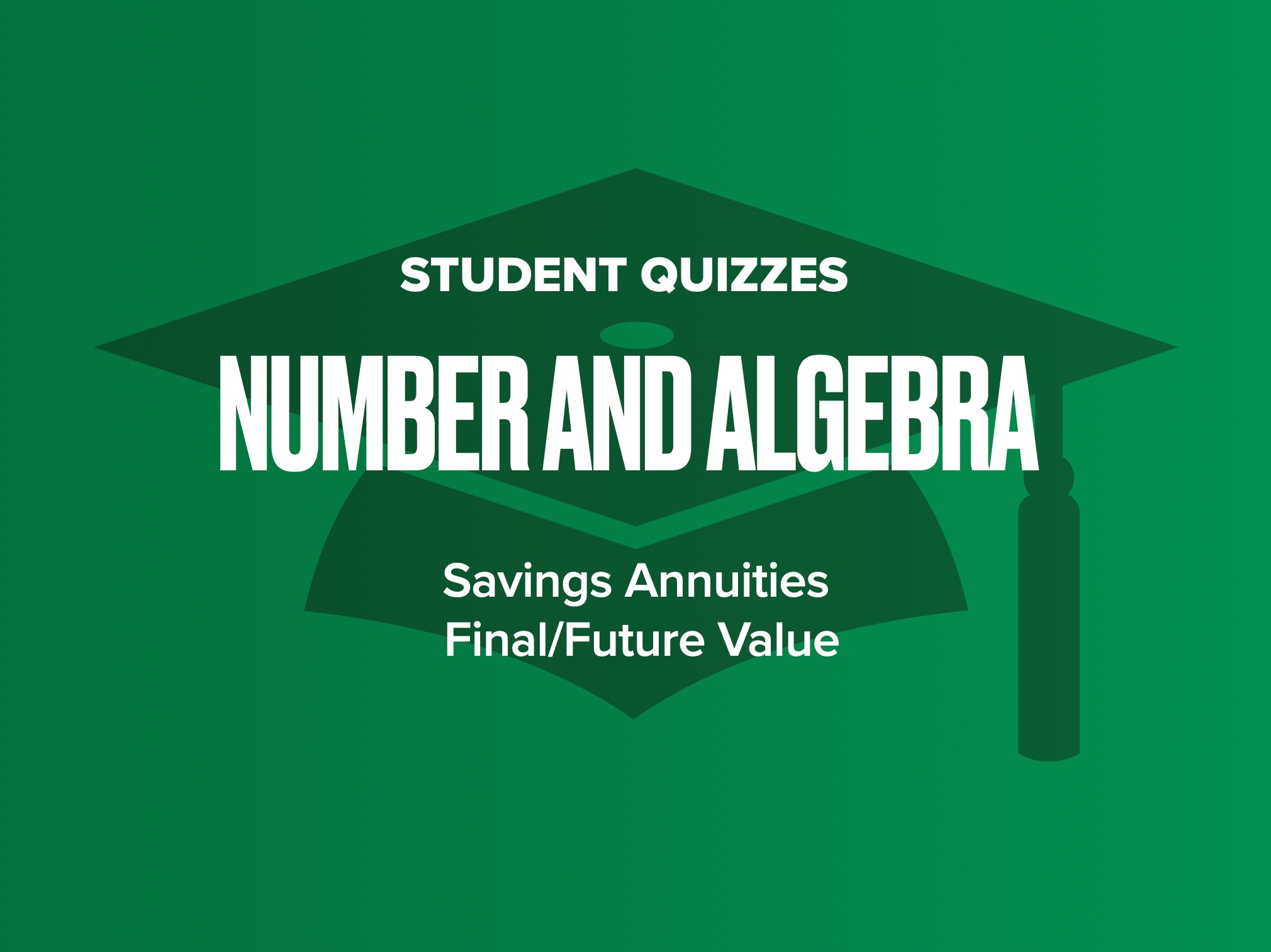 Savings Annuities - Final/Future value
