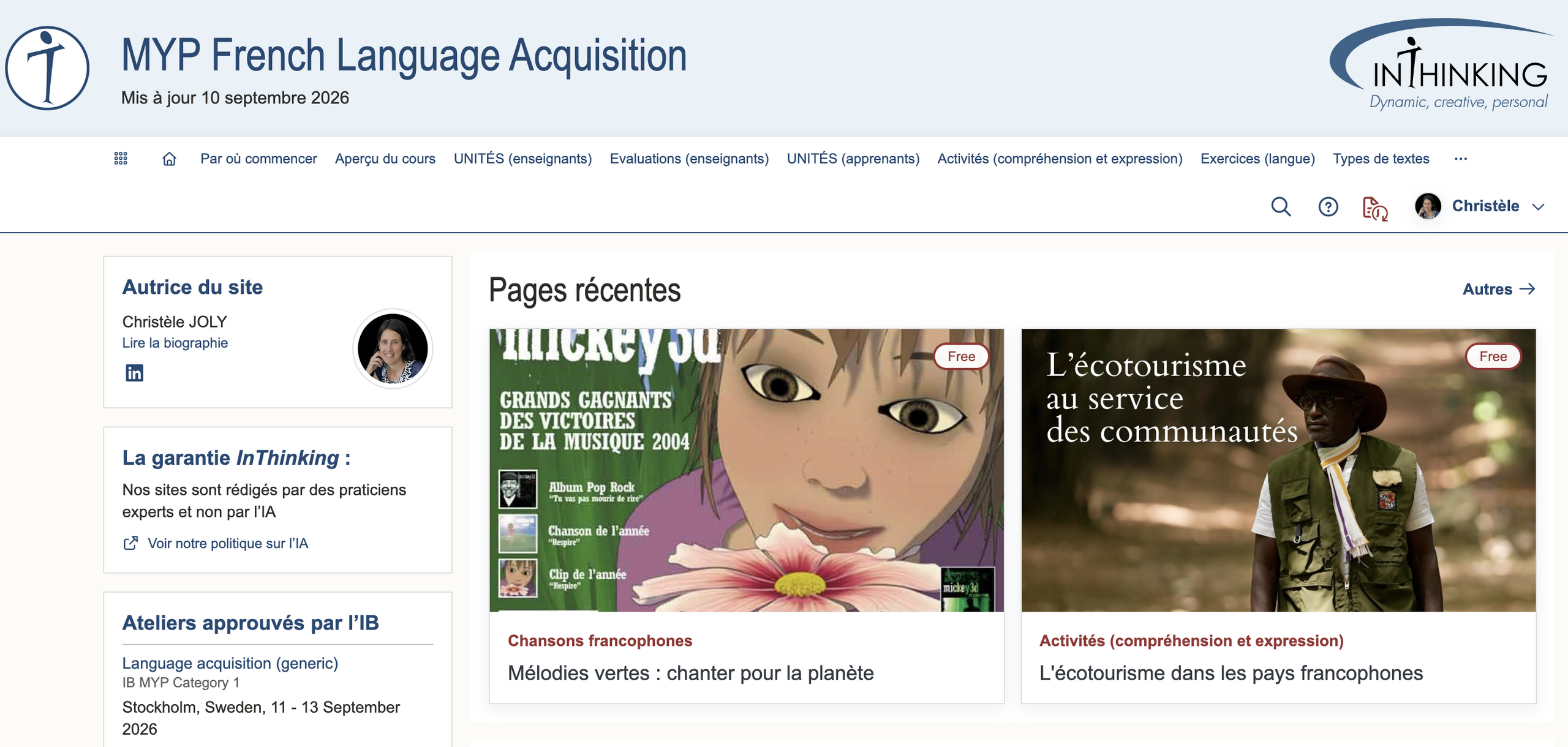 Bonne rentrée sur notre site ! 