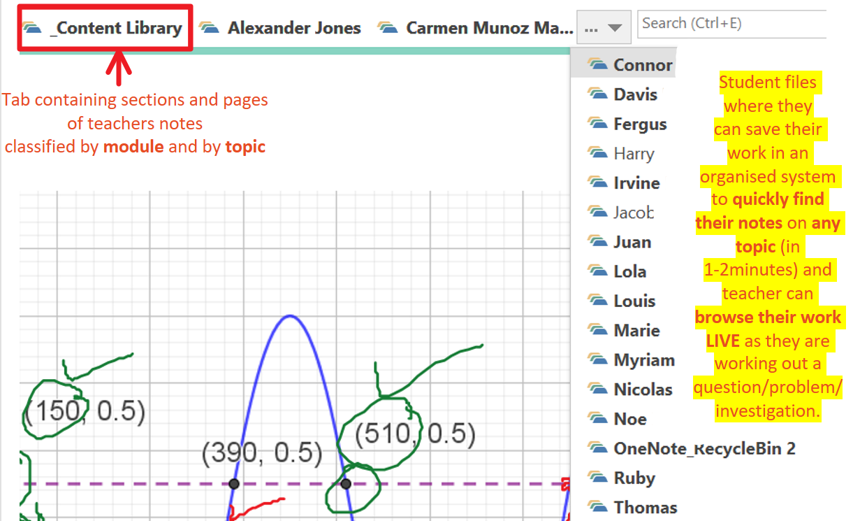 Onenote + Share student Videos