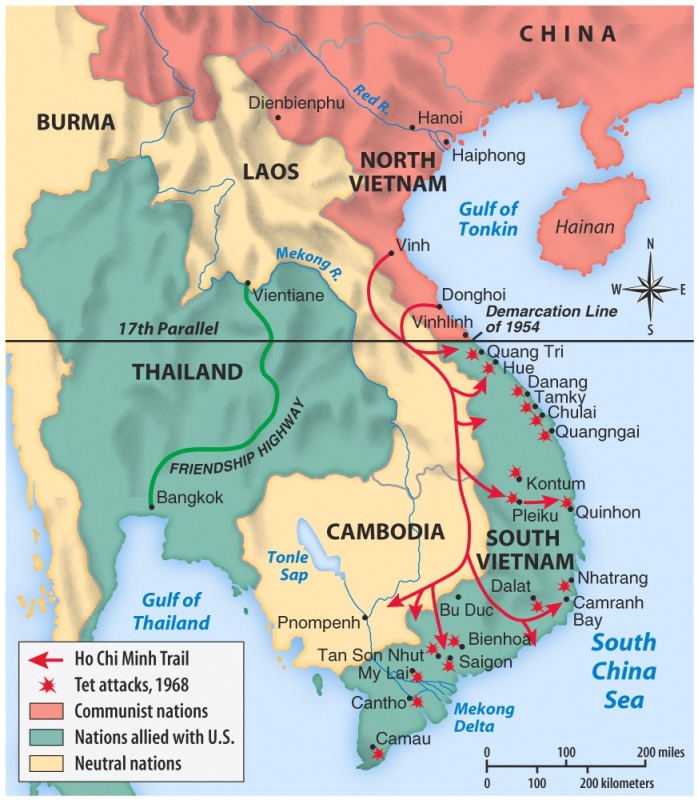 1. What were the reasons for American involvement in the Vietnam War? 
