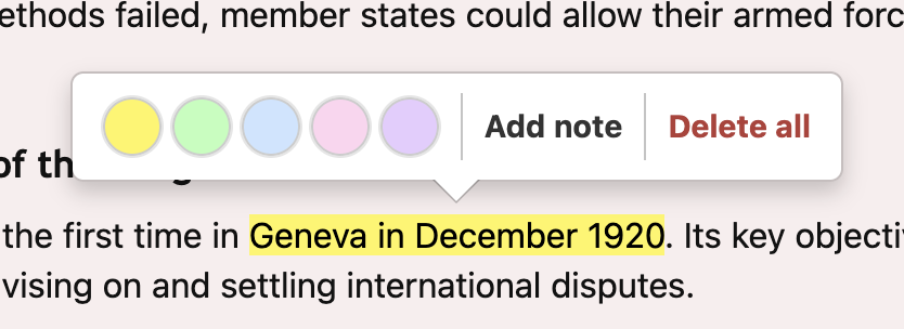 New Feature! Highlighting and adding sticky notes