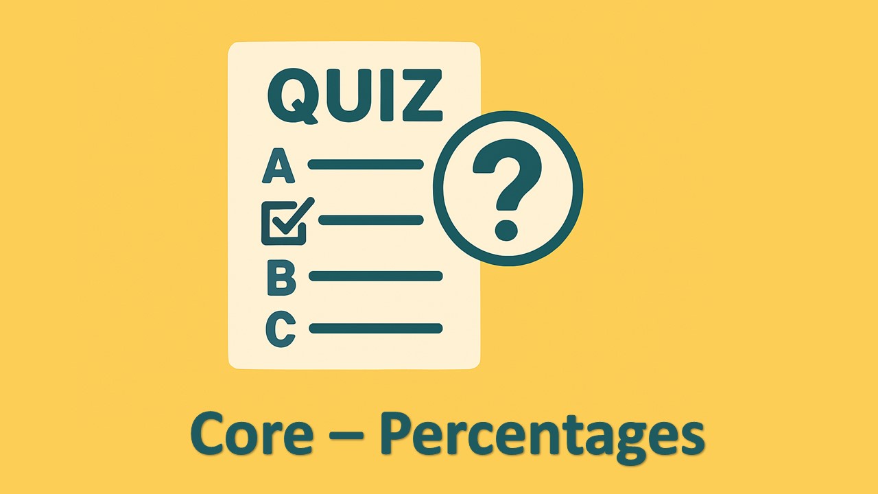 CORE Percentages quiz