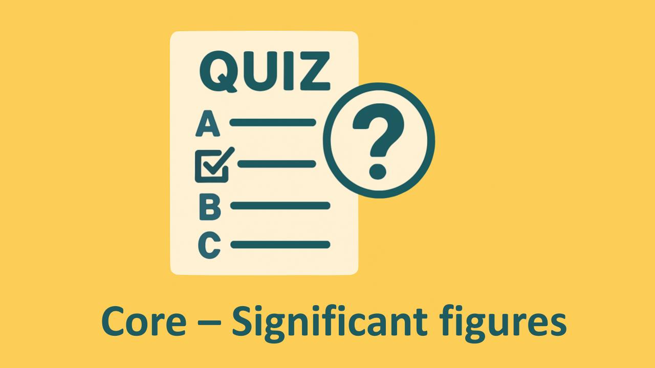 Core - Rounding significant figures