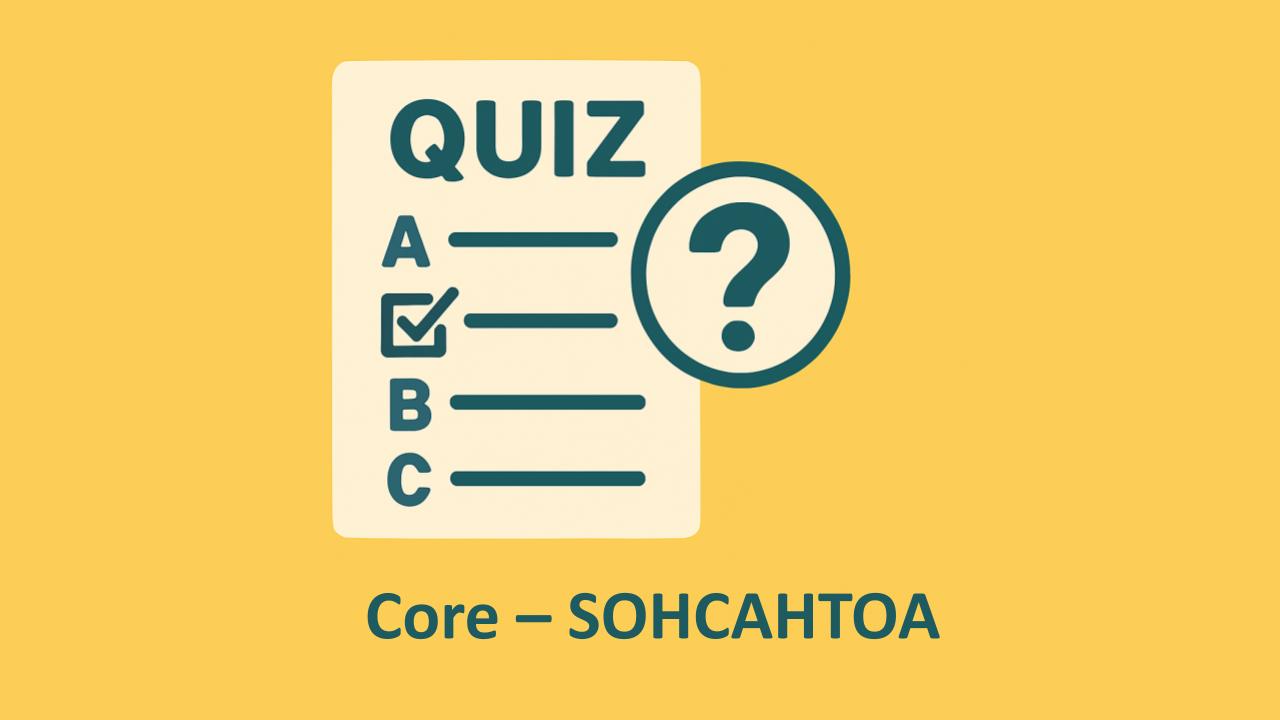 SOHCAHTOA core quiz